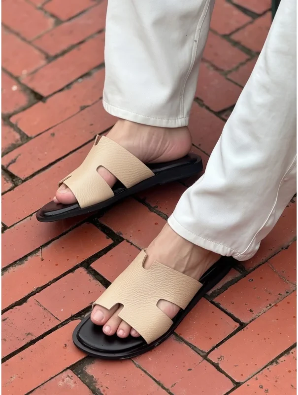 H Cut White Slide
