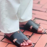 H Cut Slide Black& Maroon